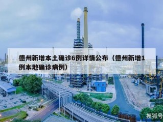 德州新增本土确诊6例详情公布（德州新增1例本地确诊病例）