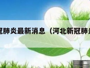 河北新冠肺炎最新消息（河北新冠肺炎最新消息今天）